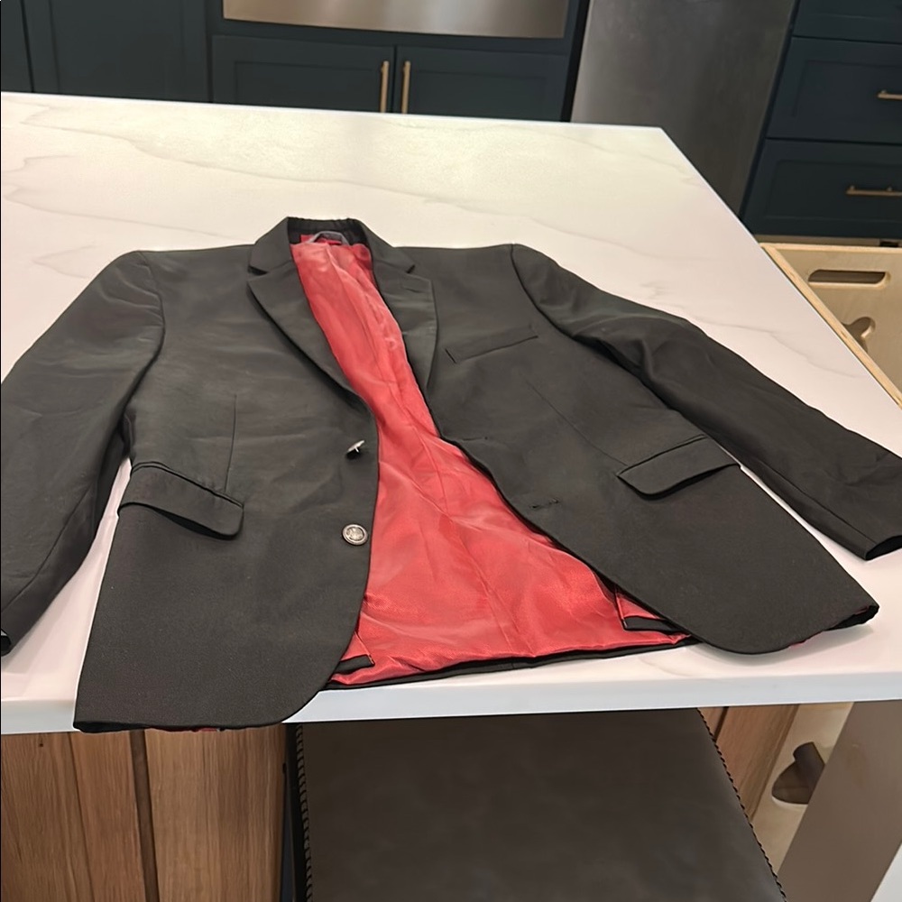 Alfani Black Sport Coat with Red Lining